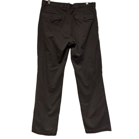 Banana Republic Men's Pants 100% Cotton Stripe Brown Business Work Size 32 - Picture 3 of 10